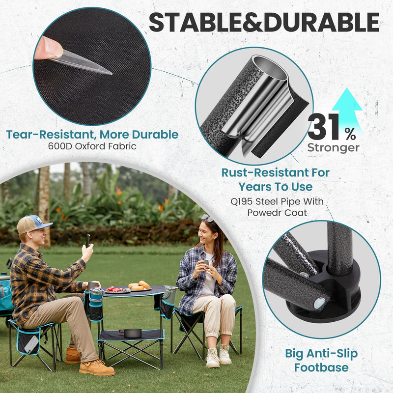 Load image into Gallery viewer, FUNDANGO Folding Tripod Stool – Stable and Durable with Big Anti-Slip Footbase

