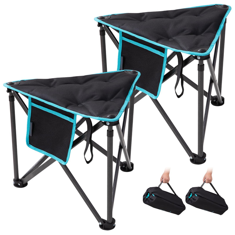 Load image into Gallery viewer, FUNDANGO Folding Tripod Stool – 440lb Heavy Duty Camping Chair with Padded Seat 2pack
