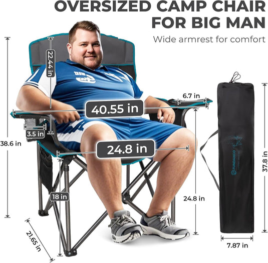 FUNDANGO Heavy Duty 550lb Capacity Oversized Outdoor Chair with Lumbar Support
