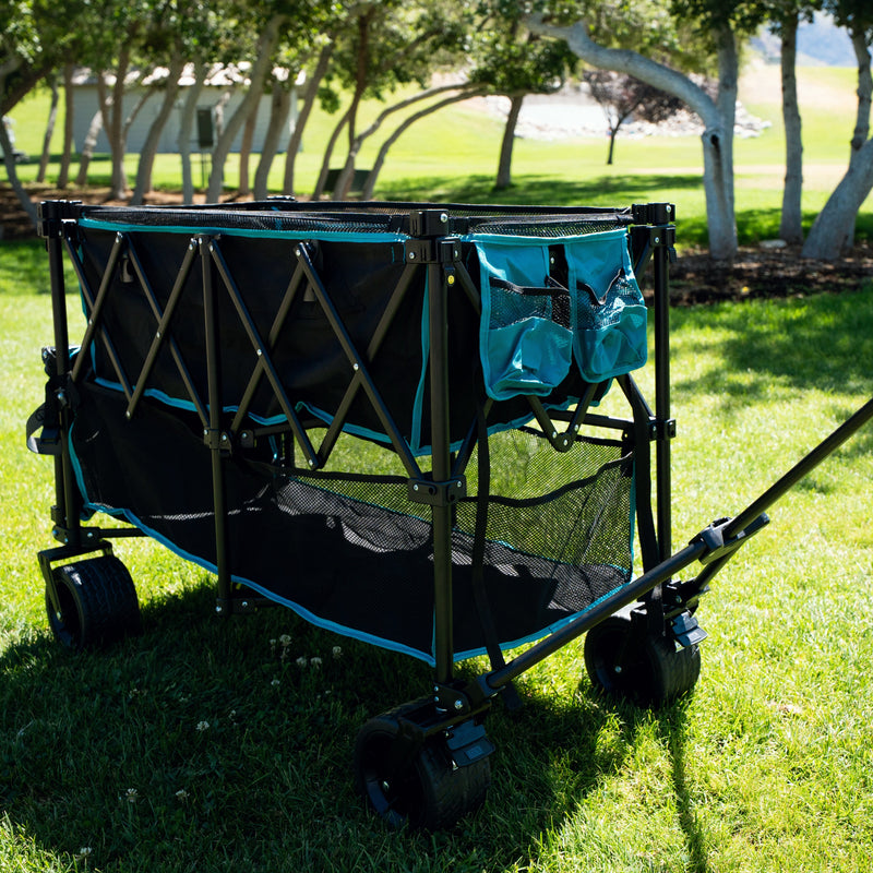 Load image into Gallery viewer, FUNDANGO Heavy Duty Double Decker Wagon – 660L Capacity All-Terrain Folding Cart with Brakes &amp; Tailgate
