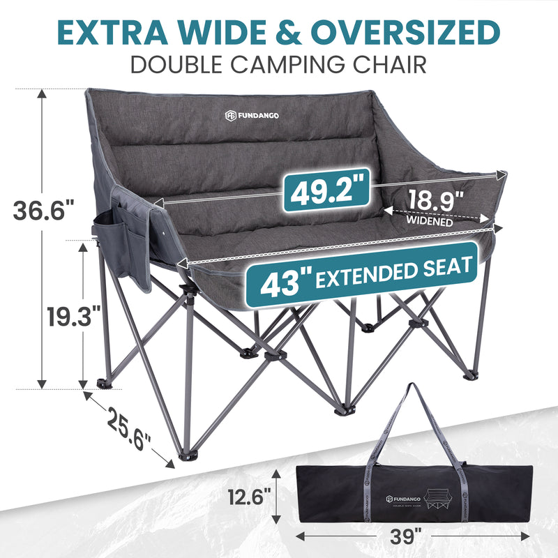 Load image into Gallery viewer, FUNDANGO Heavy Duty Oversized Loveseat for Two Extra Wide

