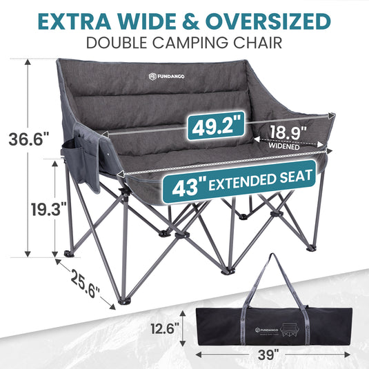 FUNDANGO Heavy Duty Oversized Loveseat for Two Extra Wide