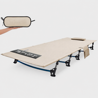 FUNDANGO Ultralight Folding Camping Cot | Extra Long & Wide 78.7