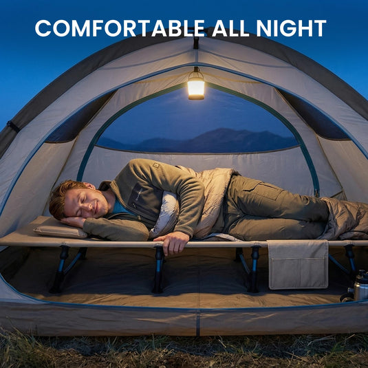 FUNDANGO Ultralight Folding Camping Cot | Extra Long & Wide 78.7