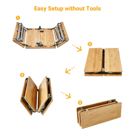 ATEPA BAMBOO 6060 Camping Table