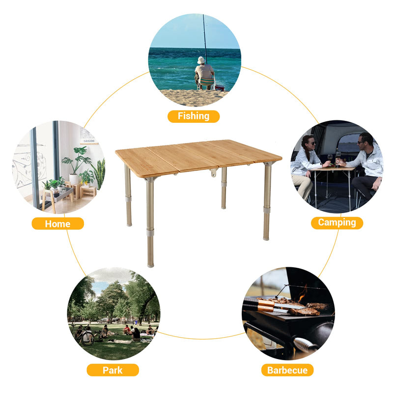 Load image into Gallery viewer, ATEPA BAMBOO 6060 Camping Table
