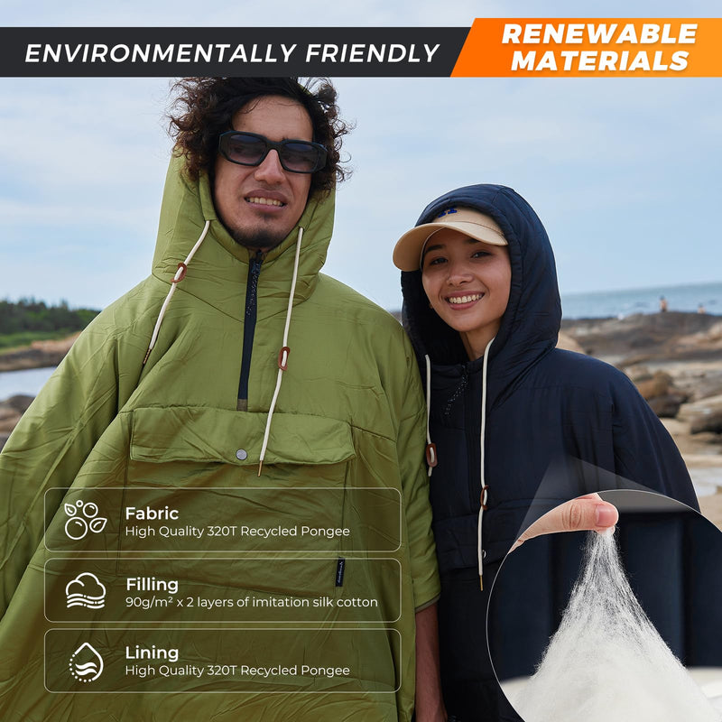 Load image into Gallery viewer, KingCamp Camping Wearable Blanket Poncho
