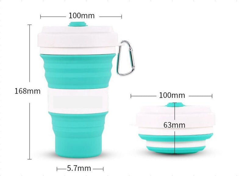 Load image into Gallery viewer, KinWild 3 Adjustable Creative Silicone Travel 550ml Coffee Cup
