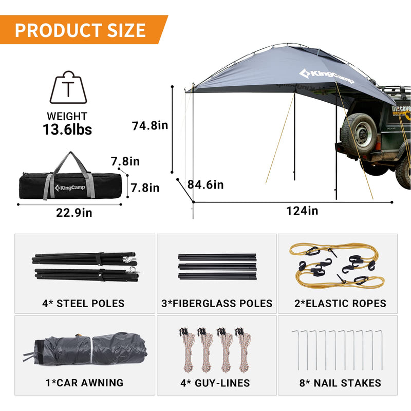 Load image into Gallery viewer, KingCamp COMPASS SUV Awning Sun Shelter Tent
