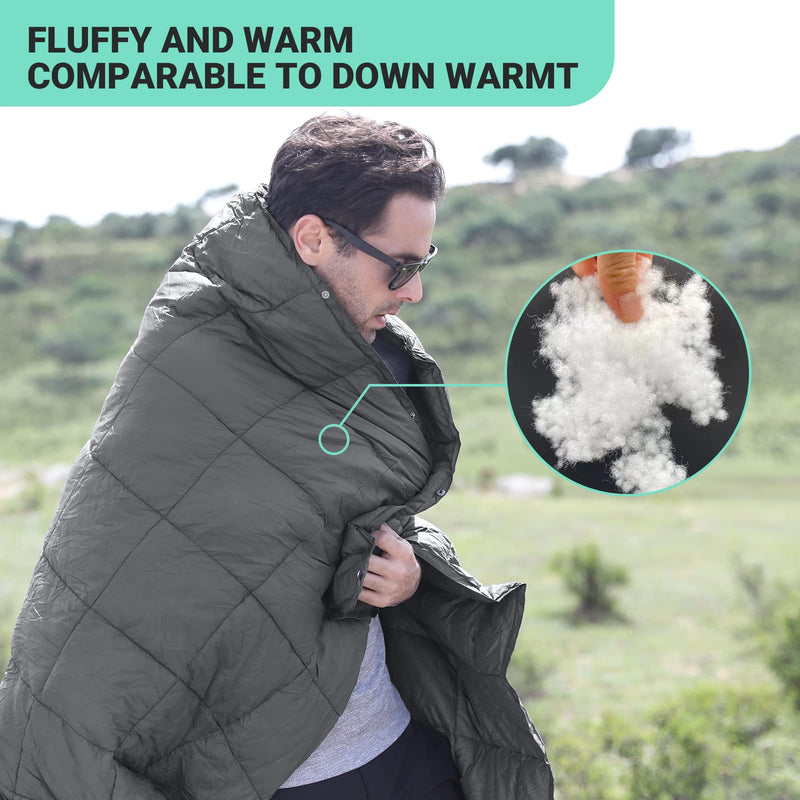 Load image into Gallery viewer, KingCamp Fluffy and Warm Camping Blanket Grey
