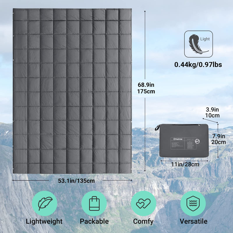 Load image into Gallery viewer, KingCamp Fluffy and Warm Camping Blanket Grey
