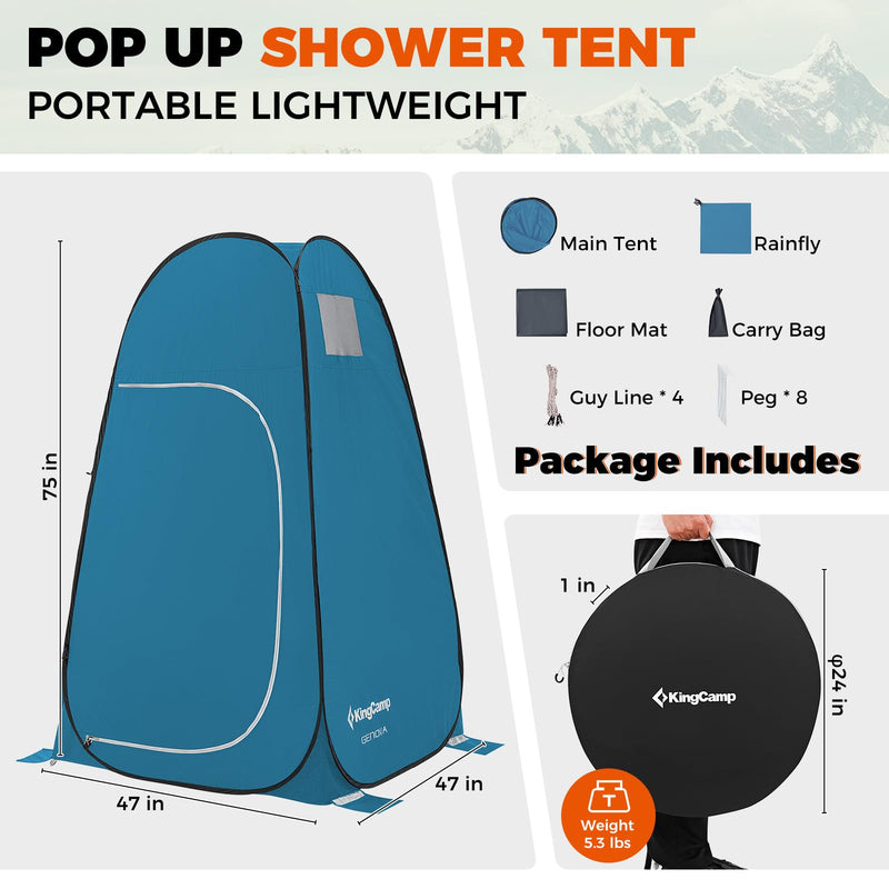 Load image into Gallery viewer, KingCamp GENOVA Portable Shower Tents for Camping, Pop Up Privacy Tent
