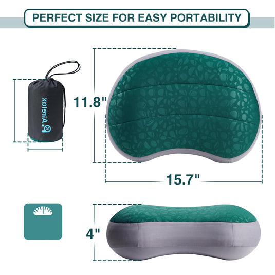 Airelax Ultra Light Inflatable Outdoor Camping Pillow for Neck and Waist Support