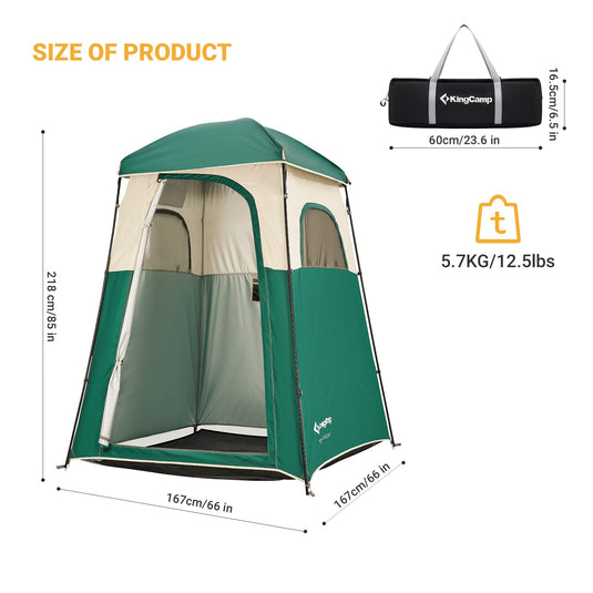 KingCamp MARASUSA Shower Tent 1 Room Design