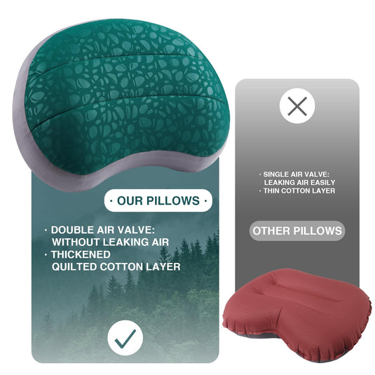 Airelax Ultra Light Inflatable Outdoor Camping Pillow for Neck and Waist Support