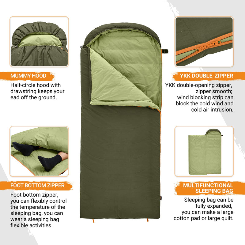 Load image into Gallery viewer, KingCamp Ultralight Down Sleeping Bag with Compression Sack
