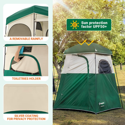 best camping shower tent KingCamp MARASUSA Two-Person Shower Tent – BRoadout