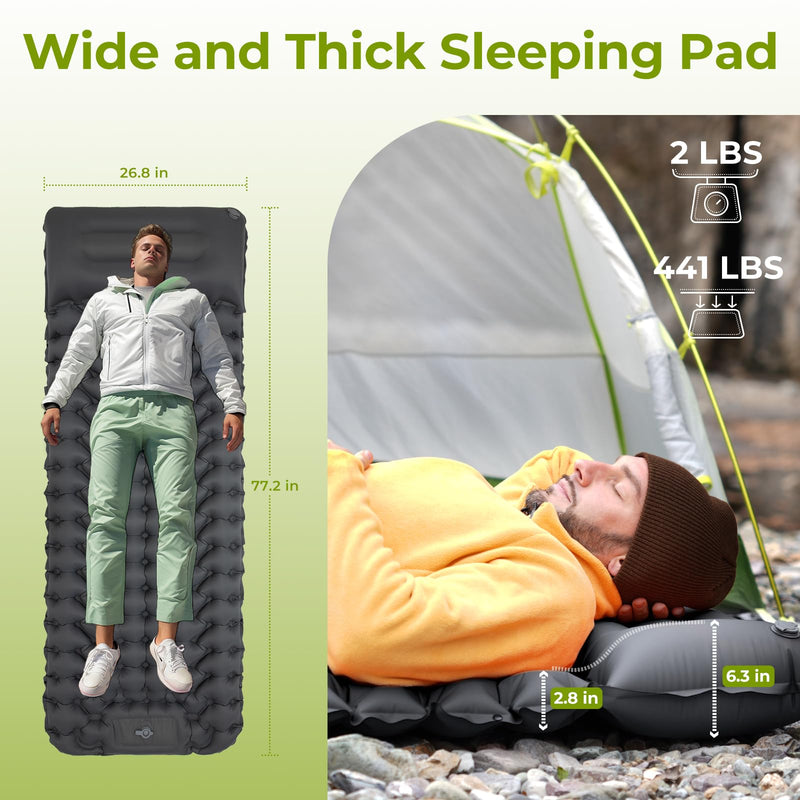 Load image into Gallery viewer, ATEPA DELUXE 7 Single Air Pad Camping Mattress
