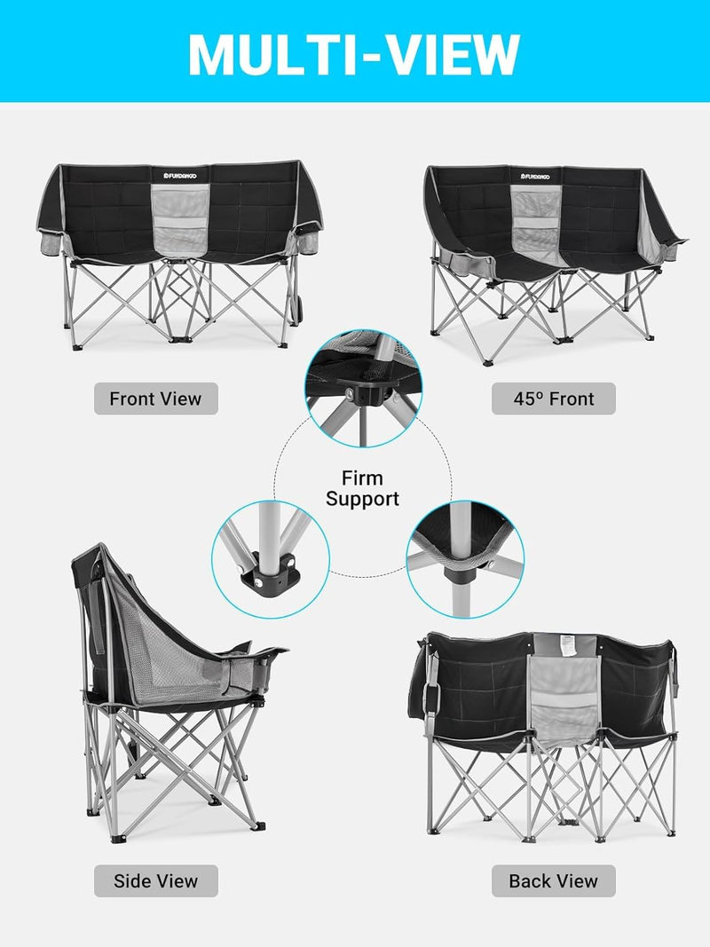 Load image into Gallery viewer, FUNDANGO Double Sofa Chair Loveseat Camping Chairs
