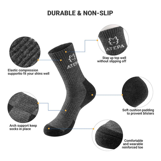 ATEPA 50% Wool Socks (1 Pair)
