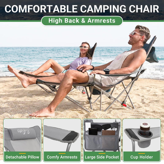 WEJOY Folding Recliner CHA Lounge Chair Set of 2