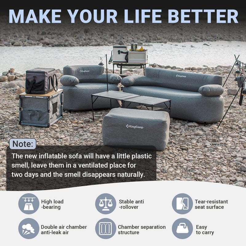 Load image into Gallery viewer, KingCamp Inflatable Loveseat With Foot Pump
