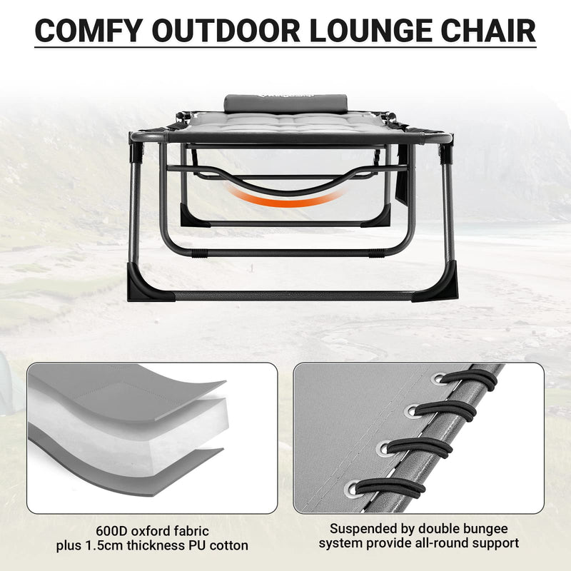 Load image into Gallery viewer, KingCamp Oversized Lounge Chair with Adjustable 5-Position
