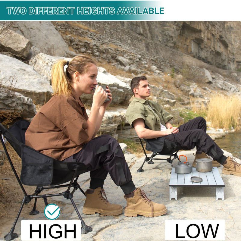 Load image into Gallery viewer, ATEPA Ultralight Square Tall Chair Set of 2 Lightweight Camping Folding Chair
