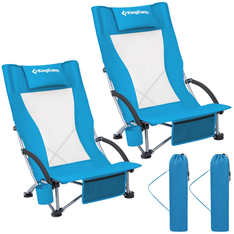 Load image into Gallery viewer, KingCamp Highback Beach Chair Set of 2

