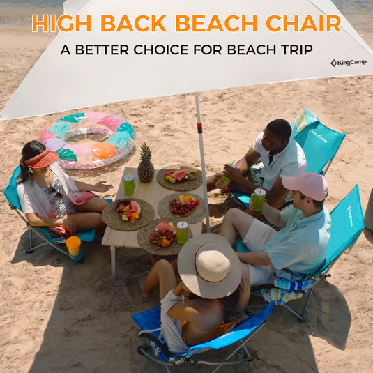 KingCamp High Mesh Back Low Sling Beach Chairs