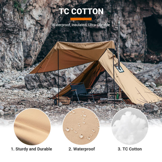 tarp tipi tent KingCamp Hot Tipi Tent with Stove Jack & Inner Tent – BRoadout