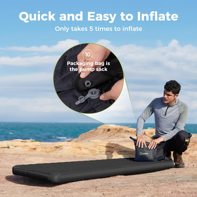 Load image into Gallery viewer, ATEPA Ultralight Insulated Inflatable Sleeping Pad R Value 6.6 Quick and Easy to Inflate
