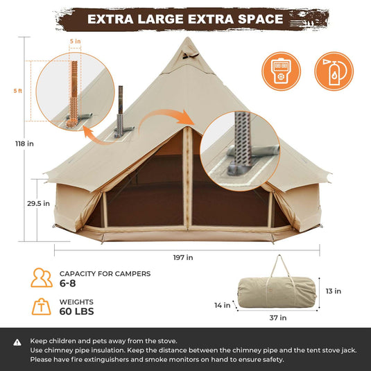 KingCamp KHAN C 500 Canvas Camping Bell Tent