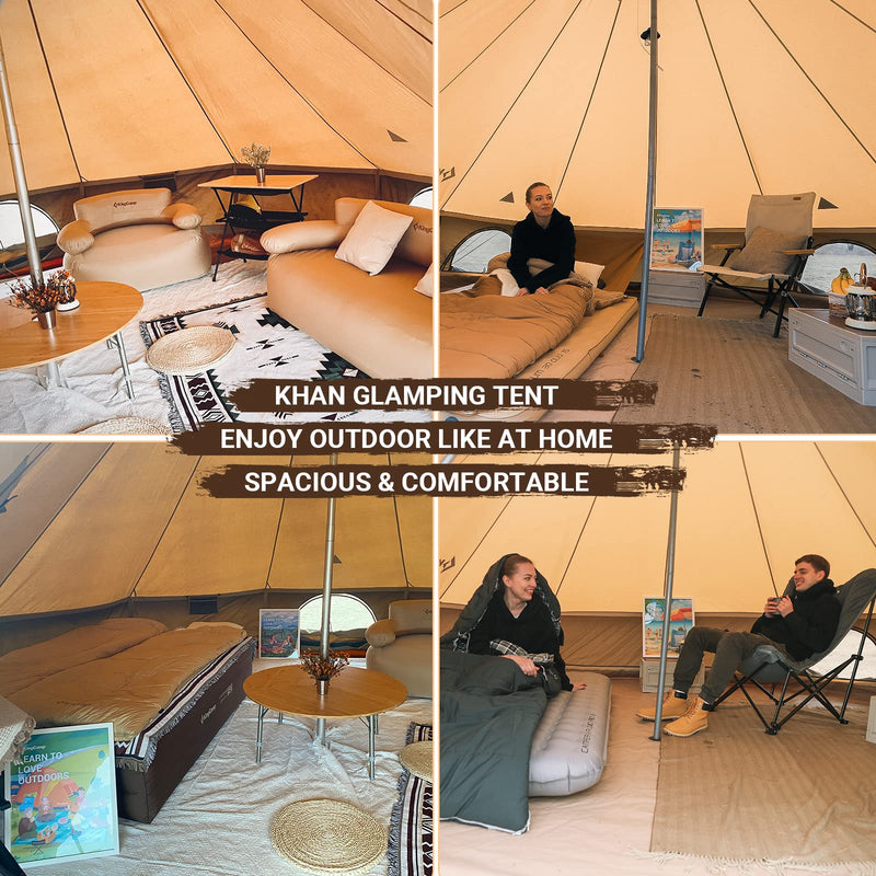 Load image into Gallery viewer, KingCamp KHAN C 500 Canvas Camping Bell Tent
