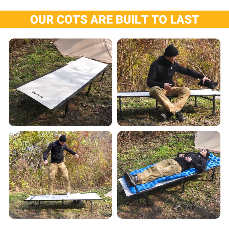 Load image into Gallery viewer, KingCamp DELUXE 80&quot; Extra Long Portable Folding Cot
