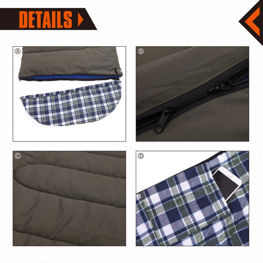 KingCamp FOREST 400 Hooded Rectangular Sleeping Bag