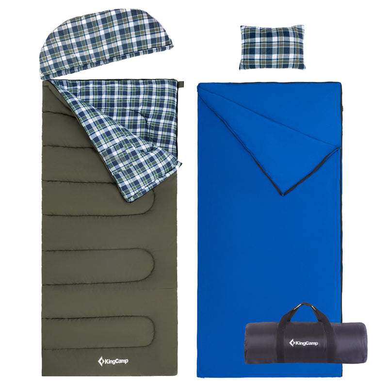 Load image into Gallery viewer, KingCamp FOREST 400 Hooded Rectangular Sleeping Bag
