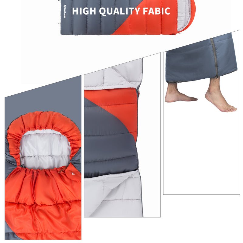 Load image into Gallery viewer, KingCamp VALLEY 330 Hooded Rectangular Sleeping Bag
