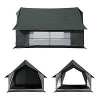 KingCamp MOUNTAIN IN C2 Canvas Cabin Tent with Stove Jack 8' x 11'