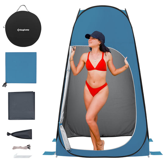 KingCamp MARASUSA POP Instant Privacy Tent | Pop-Up Camping Shower Tent with UPF50+ Sun Protection, Portable Changing Room & Toilet Shelter for Beach, Camping & Outdoor Events