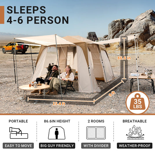 KingCamp MOUNTAIN IN T2 Instant Cabin Tent