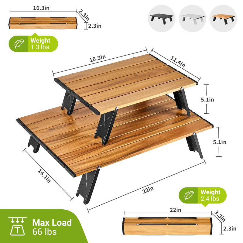 Load image into Gallery viewer, ATEPA Mini Alunium Table L Ultralight Compact Camping Table
