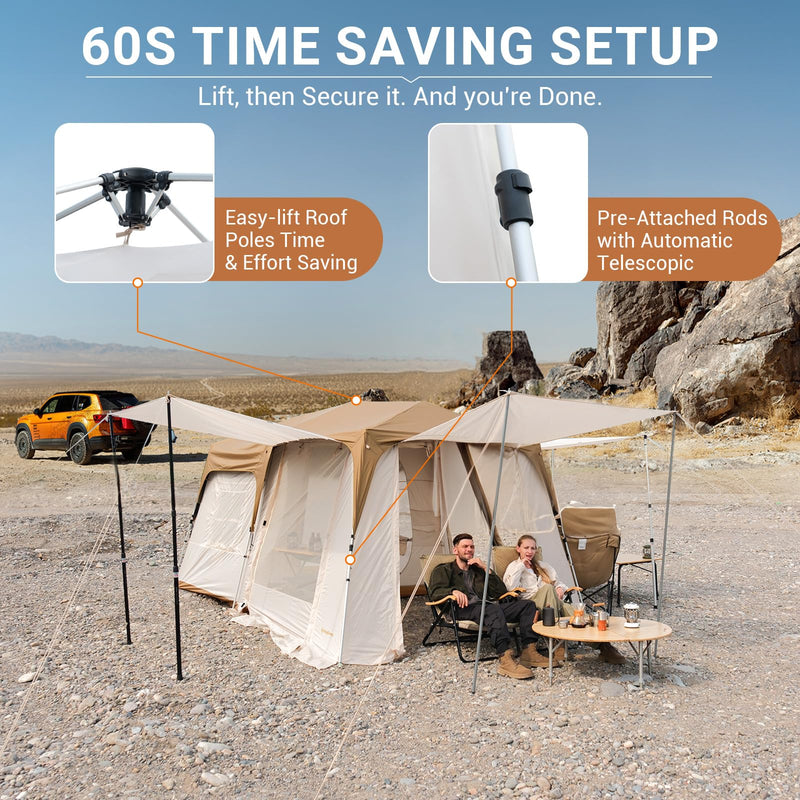 Load image into Gallery viewer, KingCamp MOUNTAIN IN T2 Instant Cabin Tent

