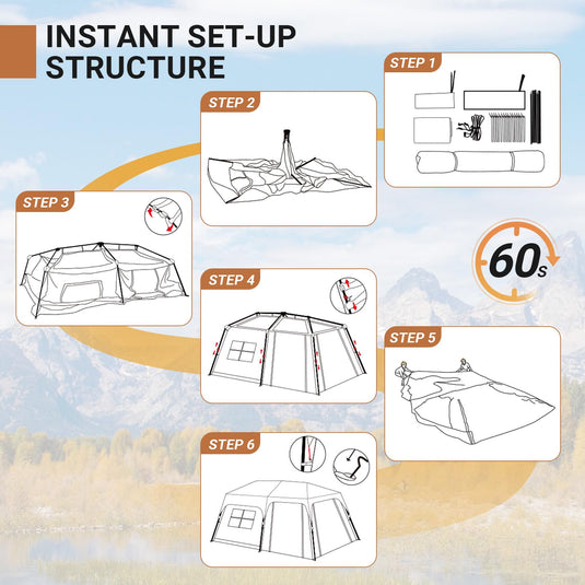 KingCamp MOUNTAIN IN T2 Instant Cabin Tent