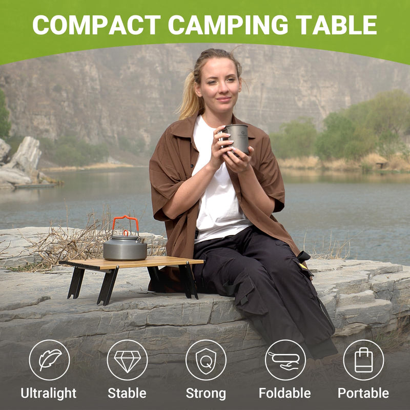Load image into Gallery viewer, ATEPA Mini Alunium Table L Ultralight Compact Camping Table
