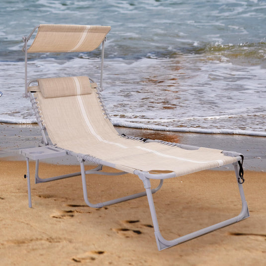 WEJOY Cool Lounge Chair Plus Folding Chaise Lounge Chair with Adjustable Back