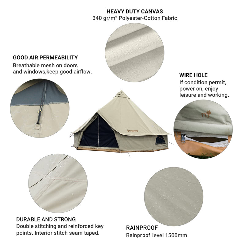 Load image into Gallery viewer, KingCamp KHAN 500 T/C Camping Tent 500
