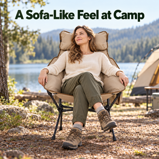 KingCamp BALSA C20 Padded High Back Camping Chair, Lightweight Aluminum Folding Chair with Pillow, 300 lbs Capacity & Carry Bag