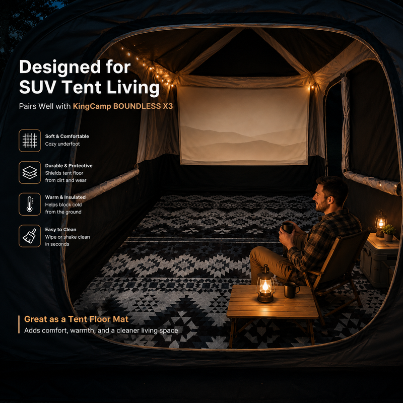 Load image into Gallery viewer, KingCamp ISIAY MAX 2.8 Large Camping Mat, 9.2 x 9.2 ft Insulated Tent Floor Mat Warm and Insulated

