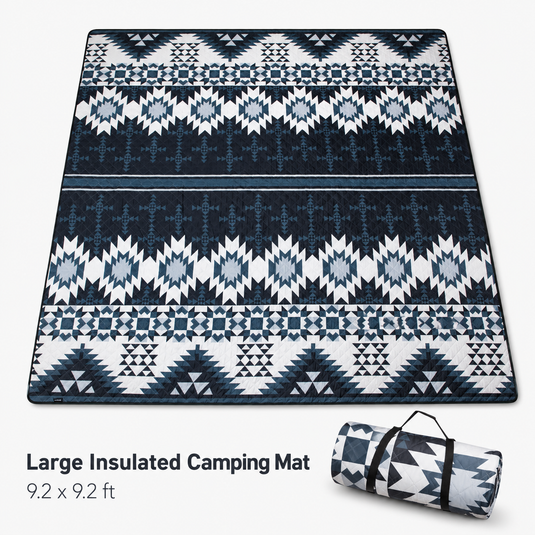 KingCamp ISIAY MAX 2.8 Large Camping Mat, 9.2 x 9.2 ft Insulated Tent Floor Mat with Aluminum Backing for SUV Tents, Camping & Family Outdoor Use